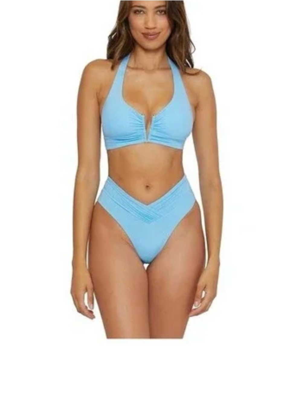 BECCA BY REBECCA VIRTUE Viviana Bikini Top With High Waist Bikini Bottom 2 piece